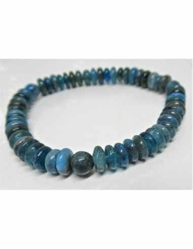 Apatite bleue 6mm boutons bracelet