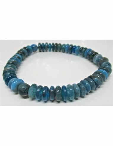 Apatite bleue 6mm boutons bracelet