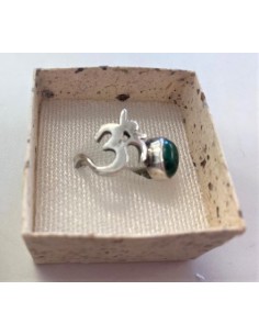 Bague OM argent malachite 2