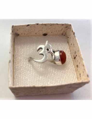 Bague OM argent malachite