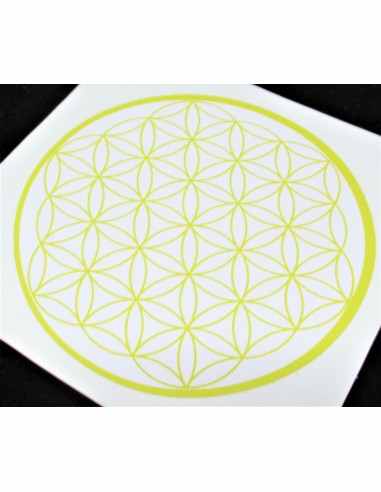 Fleur de vie chakra plexus solaire autocollant