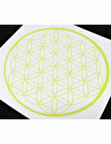 Fleur de vie chakra plexus solaire autocollant