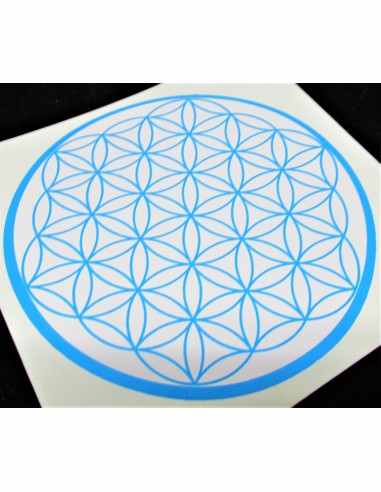 Fleur de vie chakra de la gorge autocollant