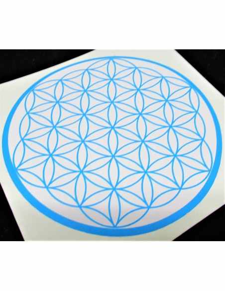 Fleur de vie chakra de la gorge autocollant