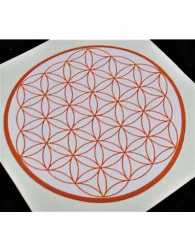 Fleur de vie chakra sacre autocollant