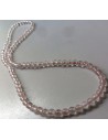 Quartz rose collier élastique 40cm