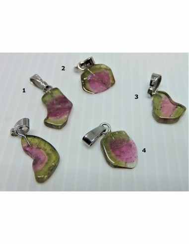 Tourmaline Melon d'eau pendentif Magnifique!!!