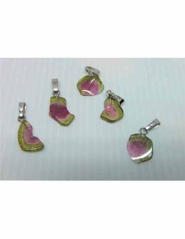 Tourmaline Melon d'eau pendentif Magnifique!!!