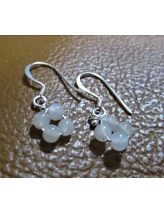 Boucles d'oreilles en pierre de lune argent
