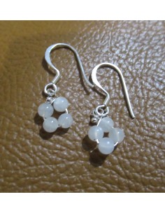 Boucles d'oreilles en pierre de lune argent 2