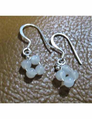 Boucles d'oreilles en pierre de lune argent