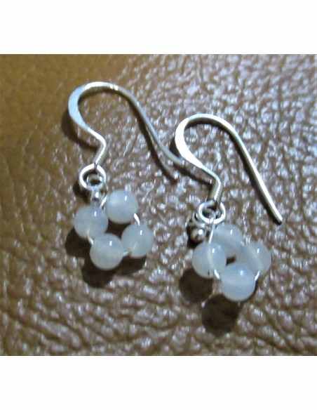 Boucles d'oreilles en pierre de lune argent