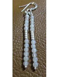 Boucles d oreilles en pierre de lune argent 2