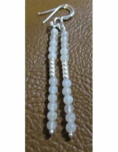 Boucles d oreilles en pierre de lune argent