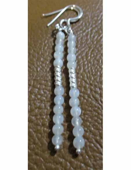 Boucles d oreilles en pierre de lune argent Boucles d oreilles en pierre de lune argent