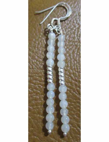 Boucles d oreilles en pierre de lune argent Boucles d oreilles en pierre de lune argent