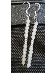 Boucles d oreilles en pierre de lune argent
