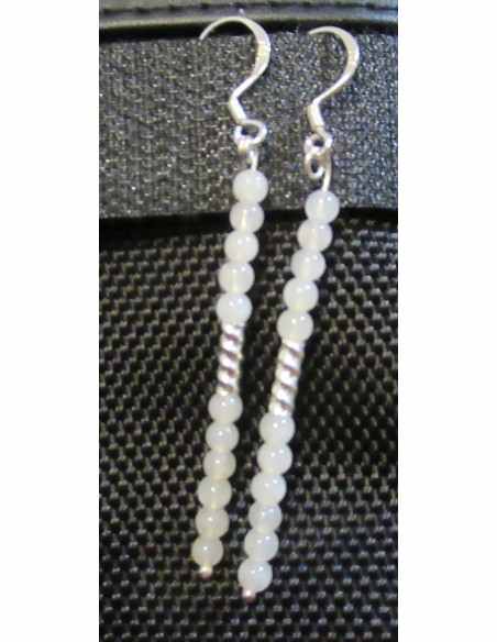 Boucles d oreilles en pierre de lune argent Boucles d oreilles en pierre de lune argent