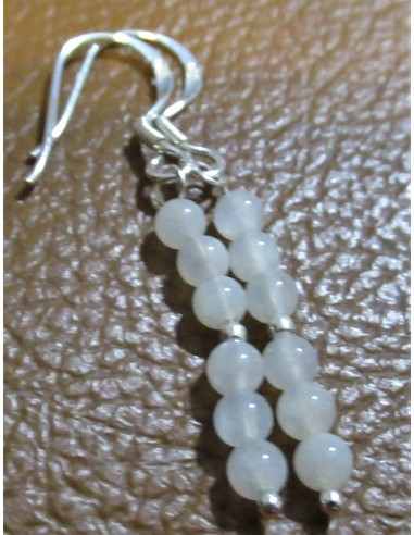 Boucles pierre de lune argent