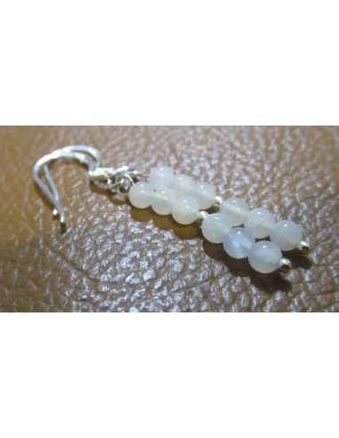 Boucles pierre de lune argent