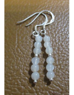 Boucles pierre de lune argent
