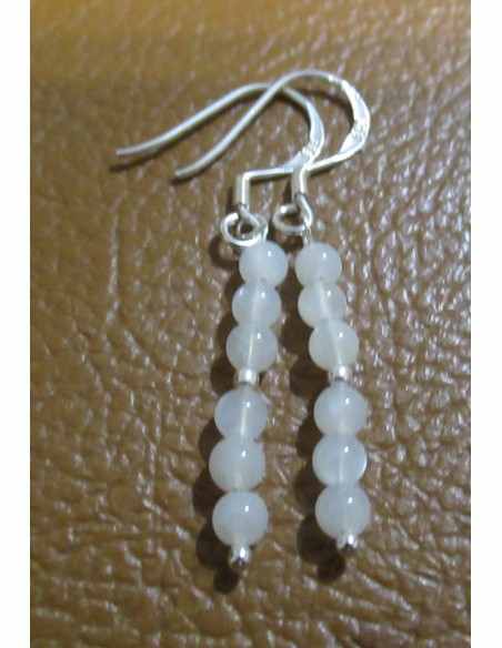 Boucles pierre de lune argent