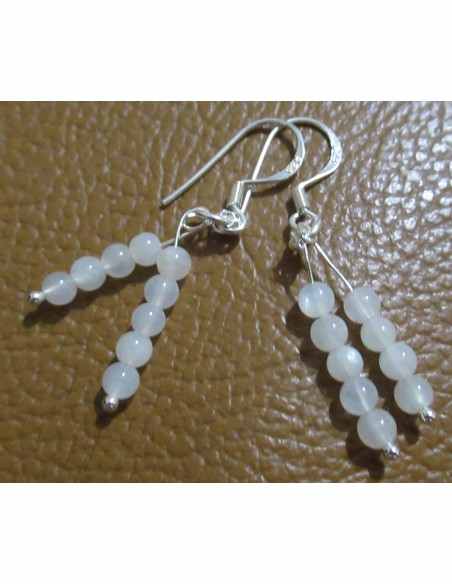 Pierre de lune Boucles argent