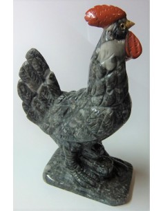Coq en pierre jaspe paviot
