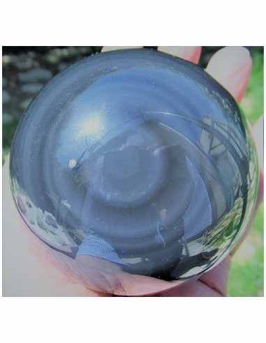 Obsidienne oeil celeste sphere 70mm