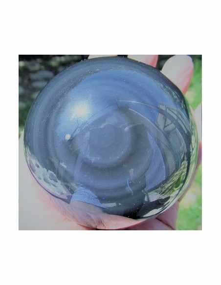 Obsidienne oeil celeste sphere 70mm