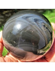 Obsidienne oeil celeste sphere 70mm 2