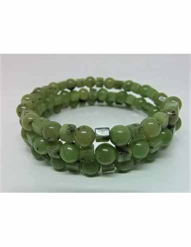 Bracelet jade 6mm et 5mm multiple
