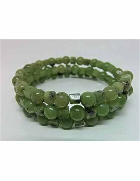 Bracelet jade 6mm et 5mm multiple
