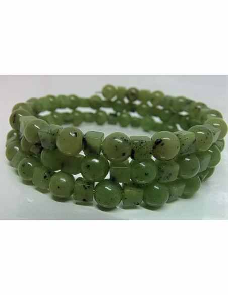 Bracelet jade 6mm et 5mm multiple