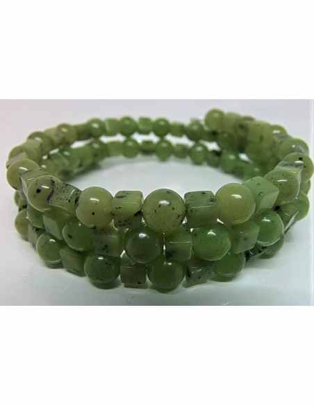 Bracelet jade 6mm et 5mm multiple