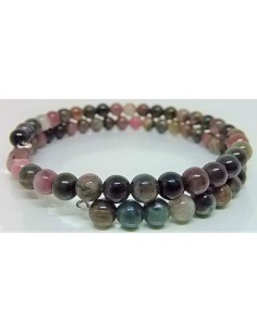 Bracelet jonc tourmalines 6mm 2