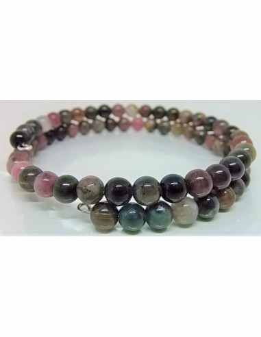 Bracelet jonc tourmalines 6mm