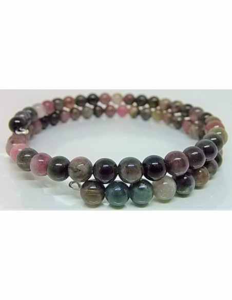 Bracelet jonc tourmalines 6mm