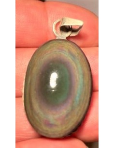 Pendentif Oeil Celeste Obsidienne