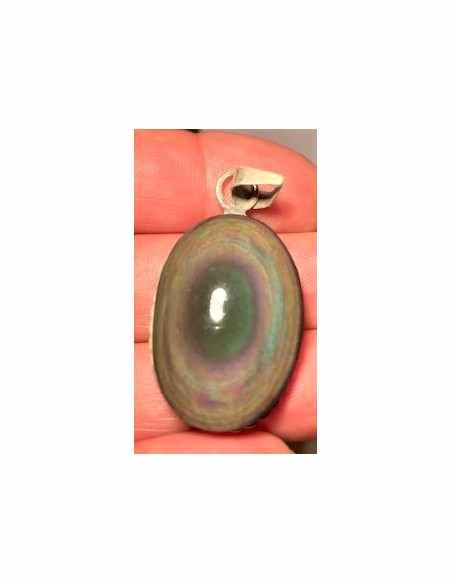 Pendentif Oeil Celeste Obsidienne