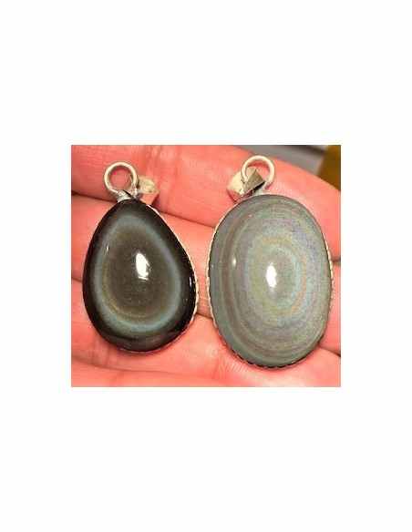 Pendentif Oeil Celeste Obsidienne