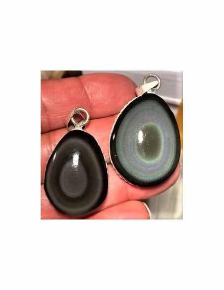 Pendentif Oeil Celeste Obsidienne