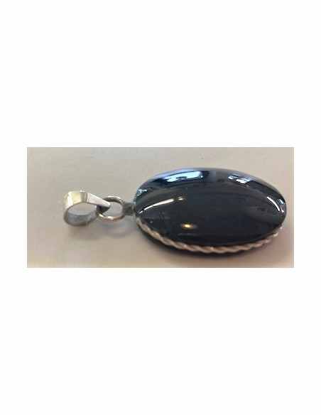 Pendentif Oeil Celeste Obsidienne