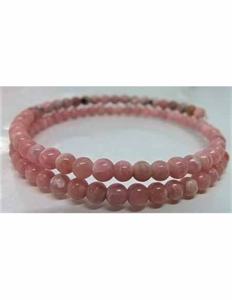 Bracelet jonc rhodochrosite 4mm