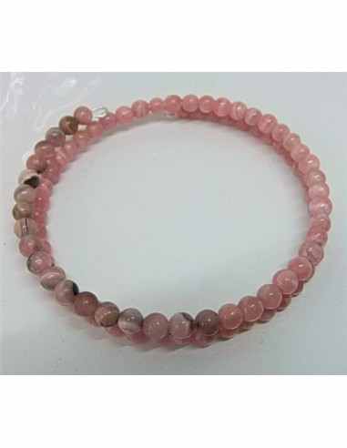 Bracelet jonc rhodochrosite 4mm