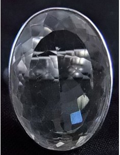 Bague cristal de roche argent 2