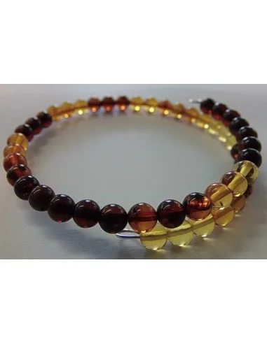 Bracelet ambre 4mm 3 couleurs