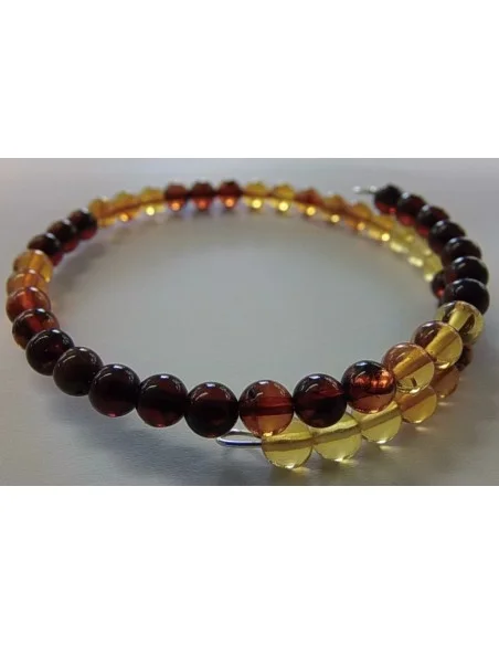 Bracelet ambre 4mm 3 couleurs