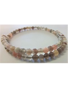 Bracelet Agate rose 4mm style jonc