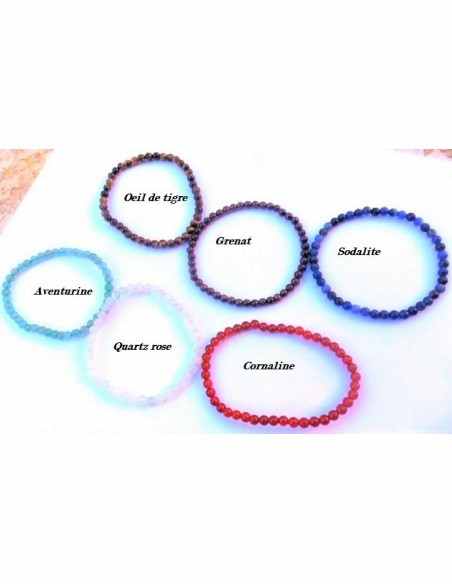 Bracelet quartz fumé 4mm